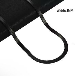 5mm Stainless Steel Flat Blade Back Chain Necklace Foe Men 20”